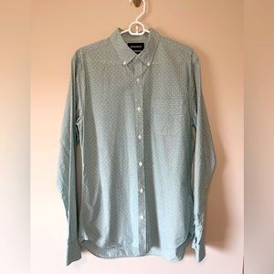 Bonobos Slim Fit, Green Polka Dot, Long-Sleeve Button Down